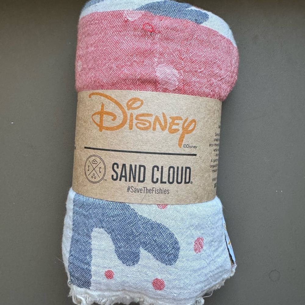 Disney Cream and Red Textured Towel